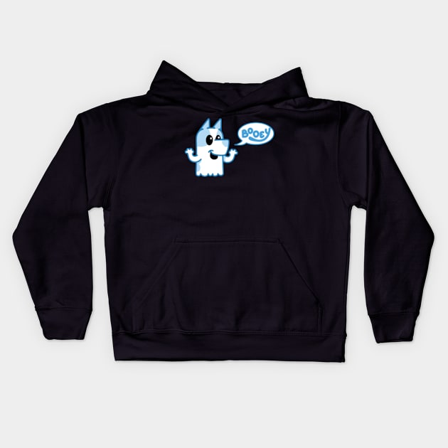 bluey horror cute Kids Hoodie by GapiKenterKali